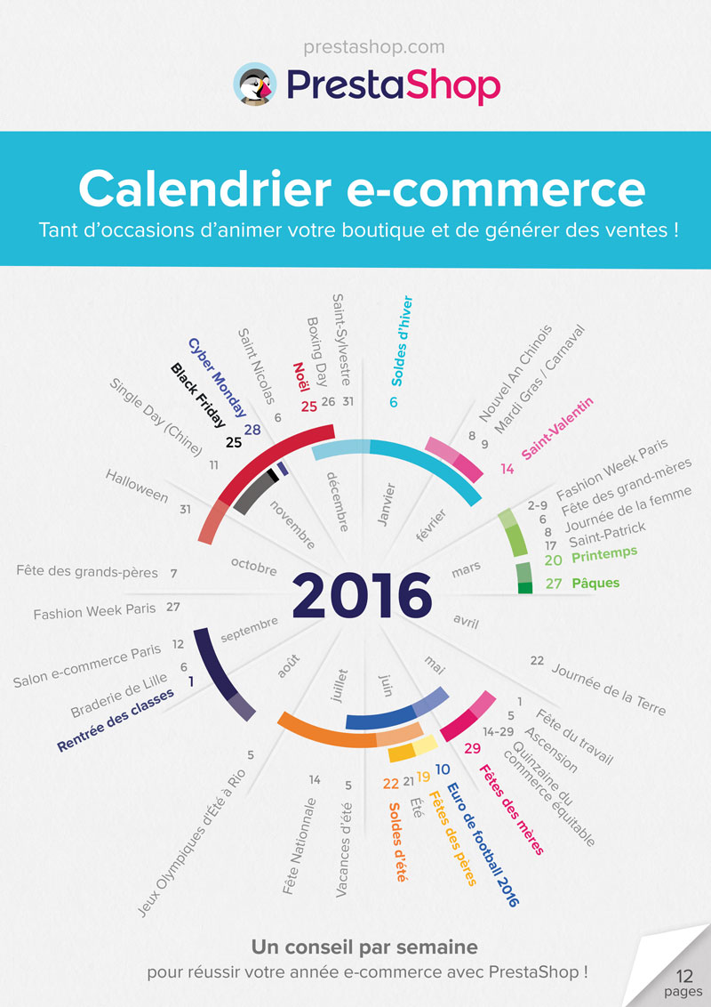 Calendrier des animations E-commerce 2016